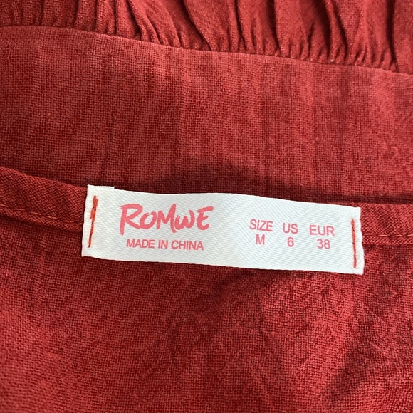 Romwe Orange brick sleeveless cropped top - Size Medium - Picture 5 of 8